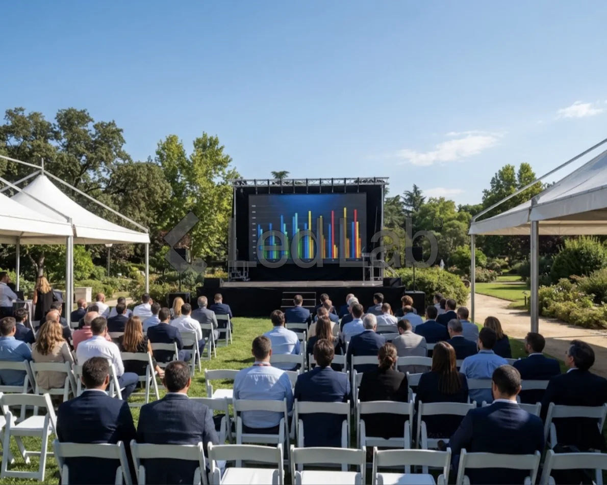 Evento al aire libre: Pantalla para presentación de día